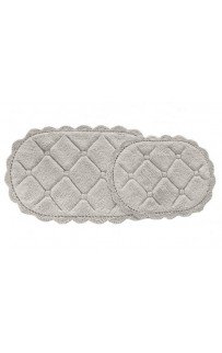 Brianna (серая) набор ковриков для ванной кружевной 60х100 и 50х70