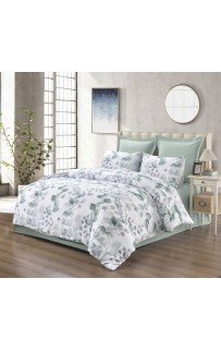 Дакота (зеленая) комплект постельного белья модерн Евро Sofi De MarkO