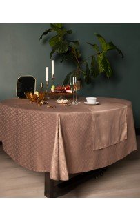 Катрин (кофе) Скатерть круглая 160см Sofi De MarkO