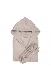 Naomi (пудра) S (р.52-54) Халат вафельный с капюшоном Sofi De MarkO