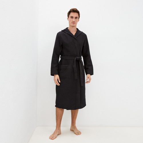 Гамлет (черный) L Мужской Халат с капюшоном Sofi De MarkO