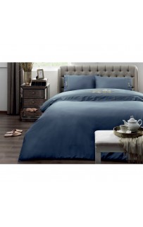 Комплект постельного белья Tivolyo Home IMPERIAL голубой Евро