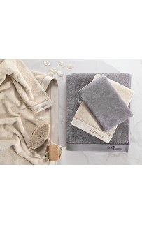 Набор полотенец Soft cotton AURA светло-бежевый 3 предмета