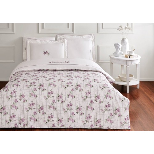 Комплект постельного белья Tivolyo Home SOFFIE BRODERY розовый Евро