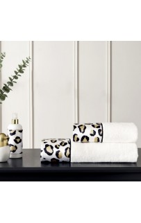 Набор полотенец Tivolyo Home CHEETAH белый 3 предмета + ароматизатор для шкафа