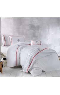 Комплект постельного белья Tivolyo Home NAVY белый KING SIZE