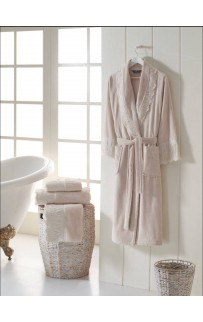 Халат женский Soft cotton MAYA бежевый L