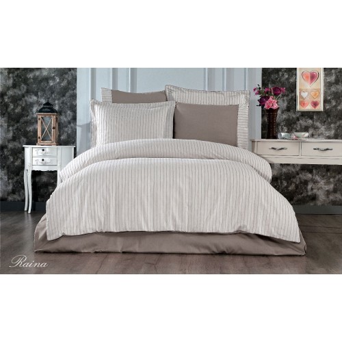 Комплект постельного белья Grazie Home RAINA коричневый Евро