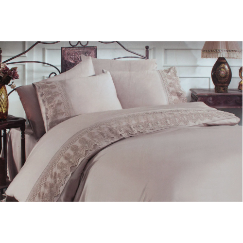 Комплект постельного белья Grazie Home CIWAN коричневый Евро