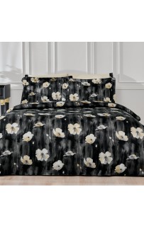 Комплект постельного белья Tivolyo Home DITSY чёрный Евро