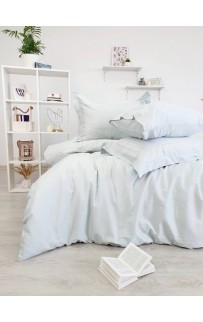 Комплект постельного белья Tivolyo Home LINE бирюзовый Евро