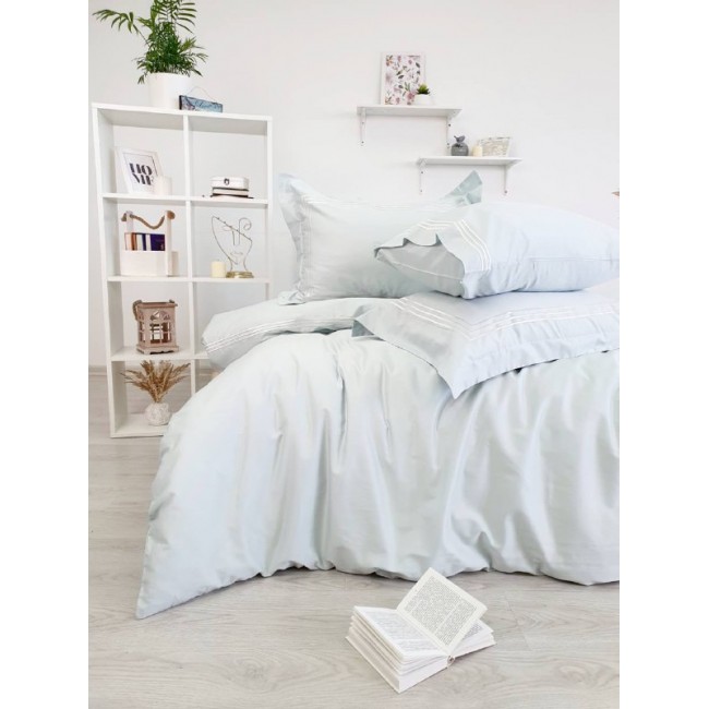 Комплект постельного белья Tivolyo Home LINE бирюзовый Евро