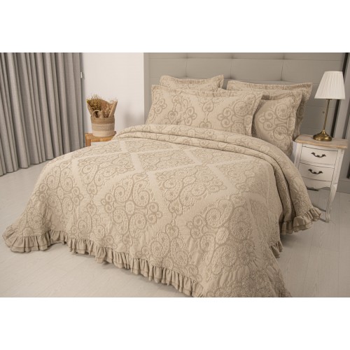 Покрывало Tivolyo home AMADORA бежевый 240х260