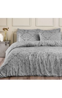 Комплект постельного белья Tivolyo home BAMBURA серый Евро