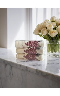 Набор кухонных полотенец Tivolyo Home WISTERIA фиолетовый 3 предмета