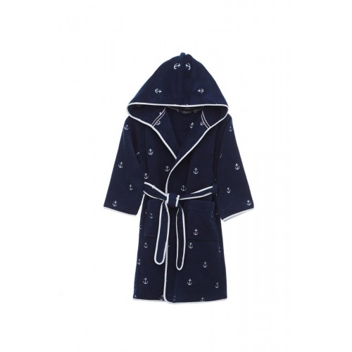 Детский халат Soft cotton MARINE синий 1-2 года