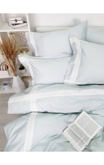 Комплект постельного белья Tivolyo Home BANDA бирюзовый Полутороспальный