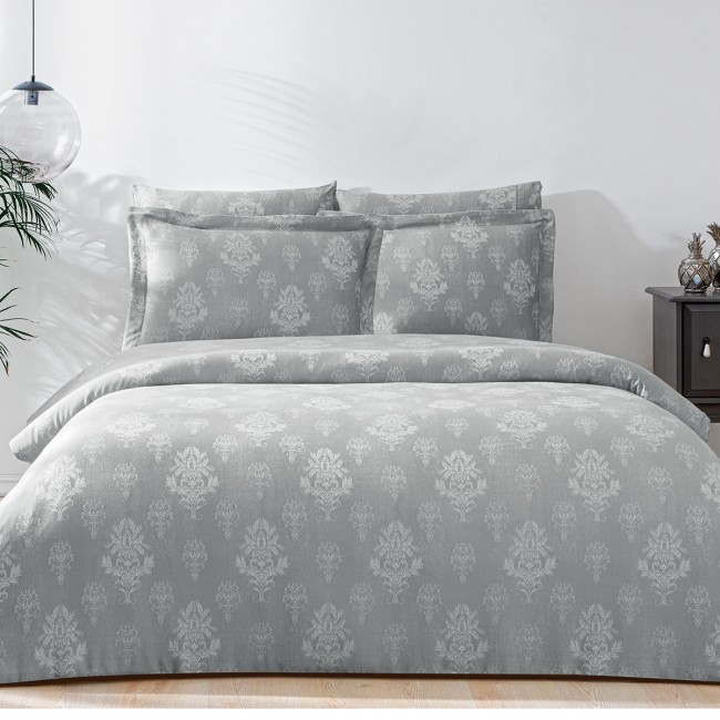 Комплект постельного белья Tivolyo Home MODENA BAMBOO серый Евро