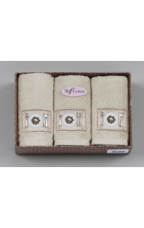 Салфетка Soft cotton KITCHEN бежевый 3 предмета