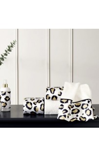 Набор полотенец Tivolyo Home CHEETAH белый 3 предмета + ароматизатор для шкафа