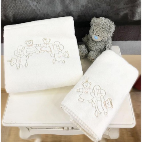 Детский набор полотенец Tivolyo Home FAMILY бежевый 2 предмета