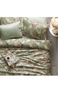 Комплект постельного белья Tivolyo home ANGELICA зеленый семейный