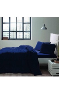 Комплект постельного белья Tivolyo Home BASIC темно синий Евро