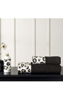 Набор полотенец Tivolyo Home CHEETAH чёрный 3 предмета + ароматизатор для шкафа