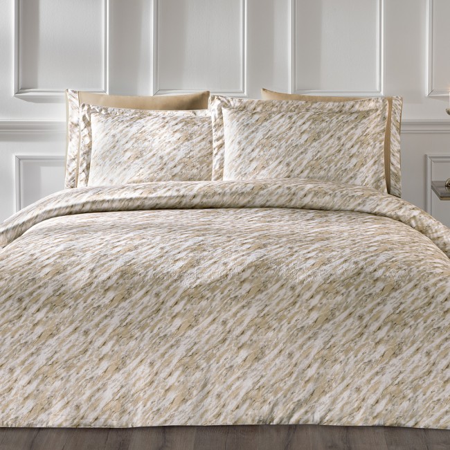 Комплект постельного белья Tivolyo Home BLURRY горчичный Евро