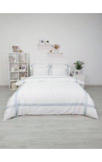 Комплект постельного белья Tivolyo Home BANDA крем/бирюзовый семейный