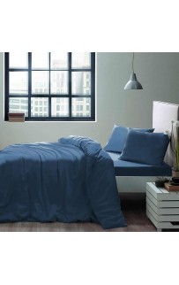 Комплект постельного белья Tivolyo Home BASIC голубой Евро