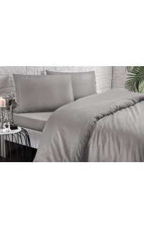 Комплект постельного белья Tivolyo Home CASUAL тёмно-серый Полутороспальный