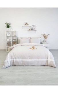 Комплект постельного белья Tivolyo Home BANDA бежевый KING SIZE