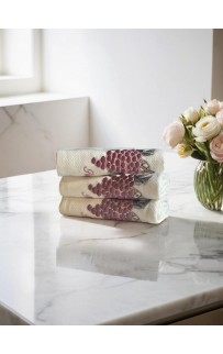 Набор кухонных полотенец Tivolyo Home WISTERIA фиолетовый 3 предмета