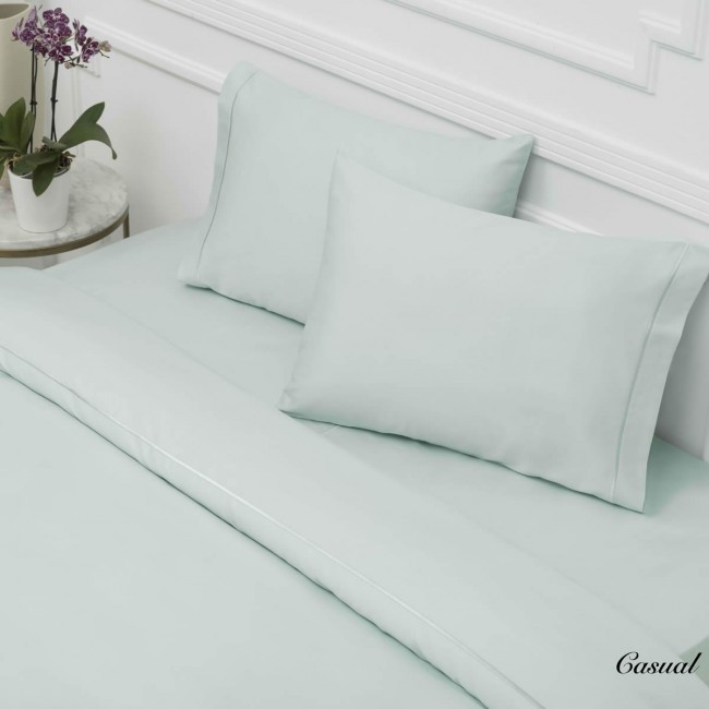 Комплект постельного белья Tivolyo Home CASUAL бирюзовый семейный