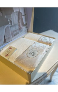 Набор полотенец Tivolyo Home GRANT бежевый 3 предмета + ароматизатор для шкафа