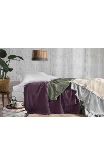 Покрывало Tivolyo home NATURAL SLIM хаки Полутороспальный