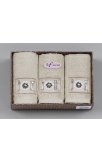 Салфетка Soft cotton KITCHEN бежевый 3 предмета