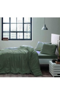 Комплект постельного белья Tivolyo Home BASIC хаки Полутороспальный