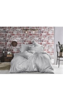 Комплект постельного белья Tivolyo Home JAQUARD серый Евро