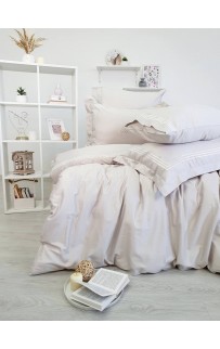 Комплект постельного белья Tivolyo Home LINE бежевый Евро