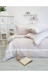 Комплект постельного белья Tivolyo Home BANDA бежевый KING SIZE