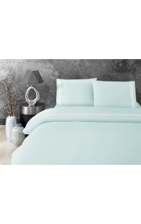 Комплект постельного белья Tivolyo Home STRIPES бирюзовый Евро
