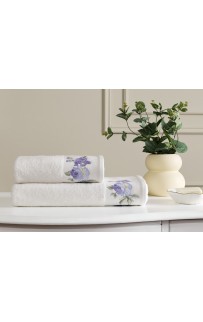 Набор полотенец Tivolyo Home SOFFIE BRODERY лиловый 2 предмета