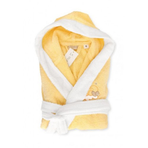 Детский халат La Villa Спящая луна жёлтый 1-2 года