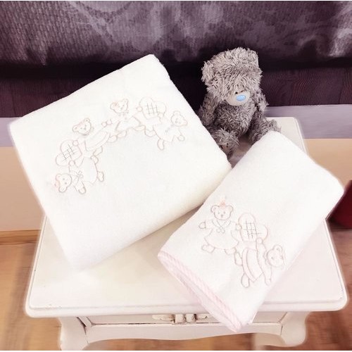 Детский набор полотенец Tivolyo Home FAMILY розовый 2 предмета