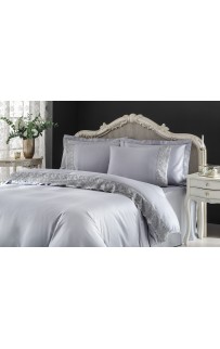 Комплект постельного белья Tivolyo Home REGINA серый Евро