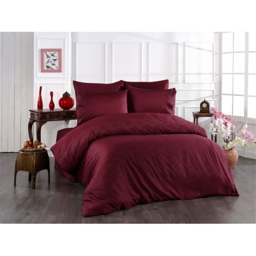 Комплект постельного белья Grazie Home VIANOVA бордовый Евро