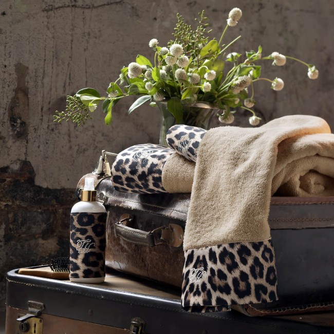 Набор полотенец Tivolyo Home LEOPARD горчичный 3 предмета + ароматизатор для шкафа