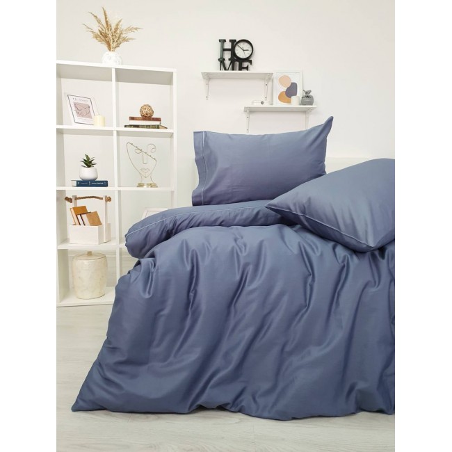 Комплект постельного белья Tivolyo Home CASUAL синий семейный